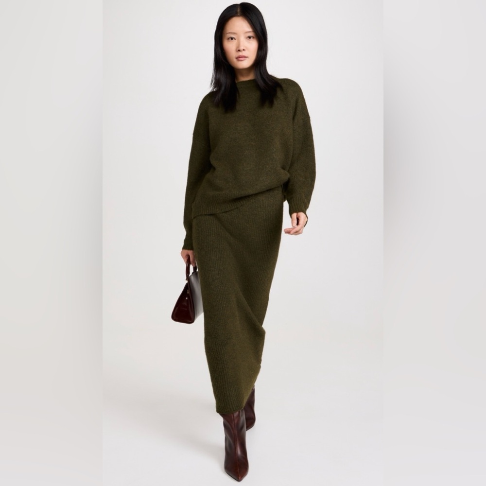 Line & Dot Olive Green Sweater Dress